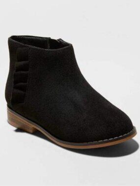 Cat & Jack | Black Nia Chelsea Ankle Boots | Size Toddler 8